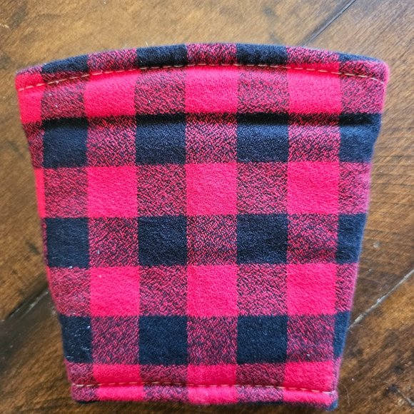 Love Mich Buffalo Plaid Coffee Cozy - Picture 2 of 3